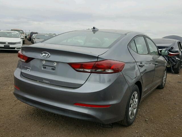 KMHD74LF2HU095620 - 2017 HYUNDAI ELANTRA CHARCOAL photo 4