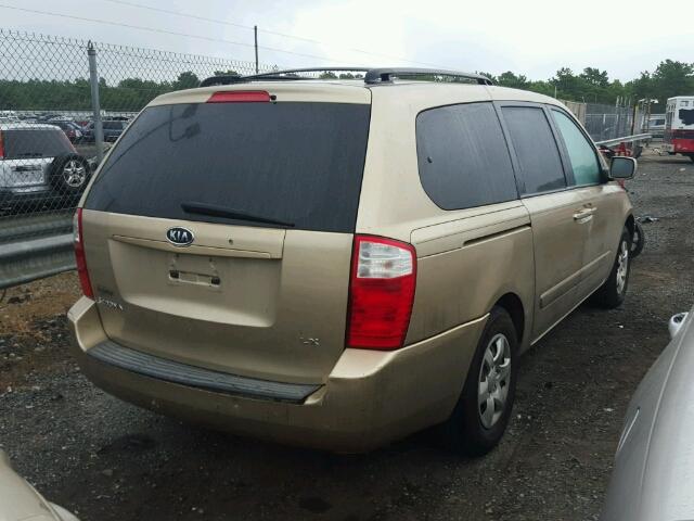 KNDMB233566046989 - 2006 KIA SEDONA EX BEIGE photo 4