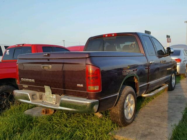 1D7HA18N94J213721 - 2004 DODGE RAM 1500 S BURGUNDY photo 4