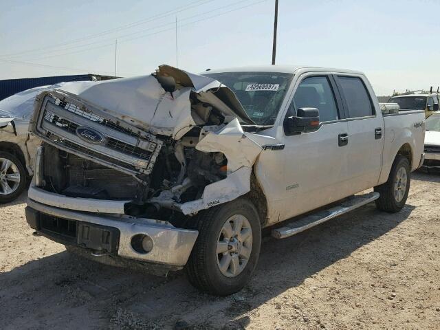 1FTFW1ET2DKF78404 - 2013 FORD F150 SUPER WHITE photo 2