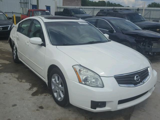 1N4BA41E87C862078 - 2007 NISSAN MAXIMA SE WHITE photo 1