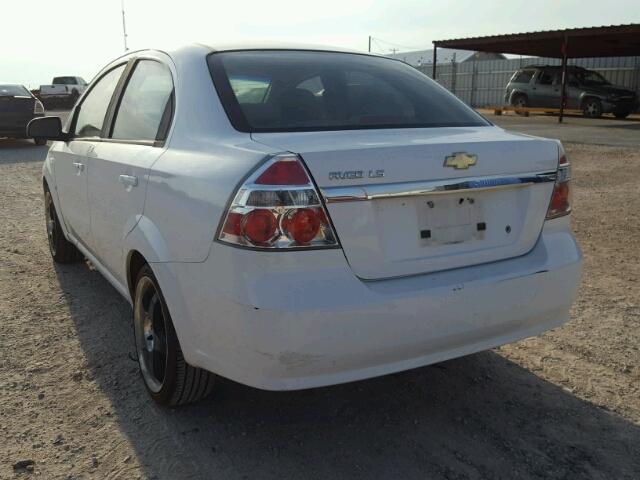 KL1TD56658B135234 - 2008 CHEVROLET AVEO BASE Ақ фото 3