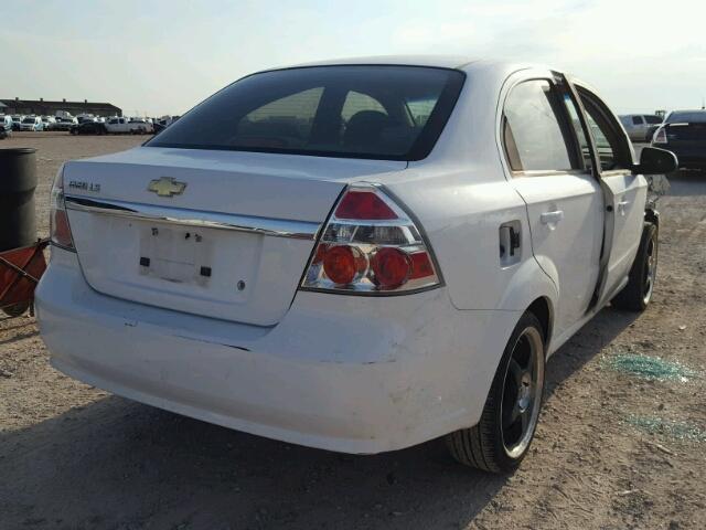 KL1TD56658B135234 - 2008 CHEVROLET AVEO BASE Ақ фото 4