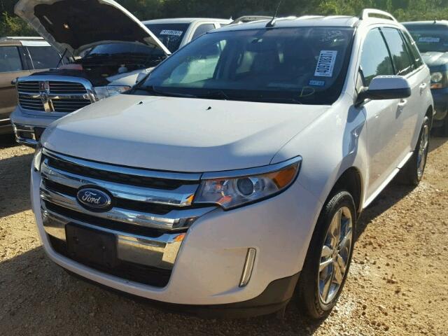 2FMDK3JC2DBA48153 - 2013 FORD EDGE SEL WHITE photo 2