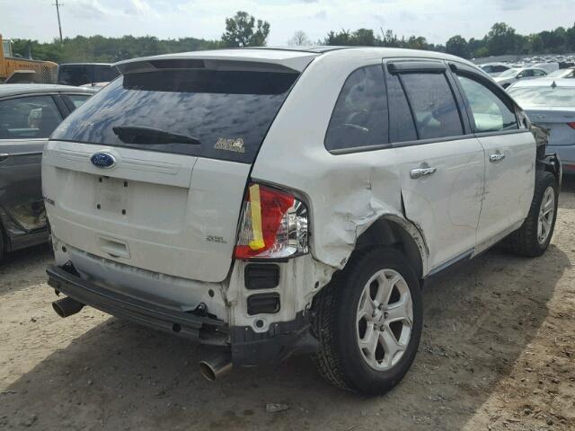 2FMDK3JCXBBB25350 - 2011 FORD EDGE SEL WHITE photo 4