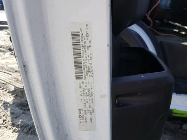 3C6TRVDG5FE511444 - 2015 RAM PROMASTER WHITE photo 10