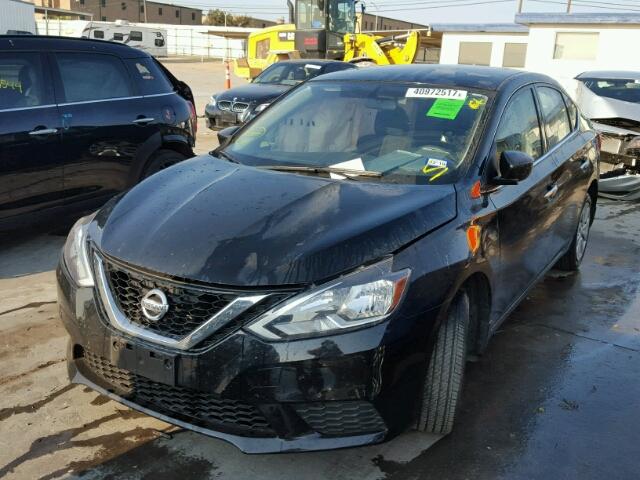 3N1AB7AP0HY283202 - 2017 NISSAN SENTRA S BLACK photo 2