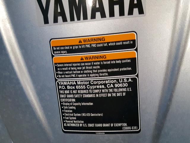 YAMA3025D212 - 2012 YAMAHA FX CRUISER SILVER photo 10