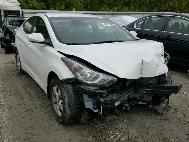 5NPDH4AE3FH601507 - 2015 HYUNDAI ELANTRA SE WHITE photo 1