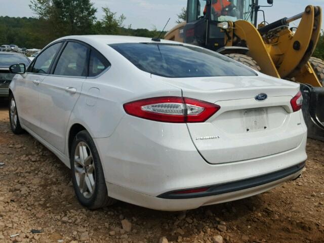 3FA6P0H79DR282934 - 2013 FORD FUSION SE WHITE photo 3