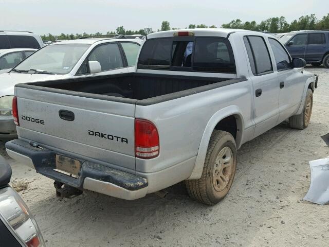 1D7HL38NX3S110497 - 2003 DODGE DAKOTA QUA GRAY photo 4