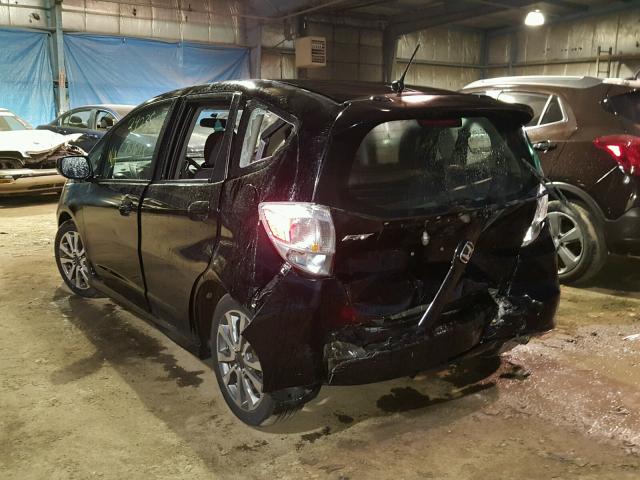 JHMGE8H57CC018642 - 2012 HONDA FIT SPORT BLACK photo 3