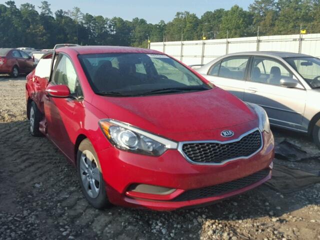 KNAFX4A69G5550937 - 2016 KIA FORTE LX RED photo 1