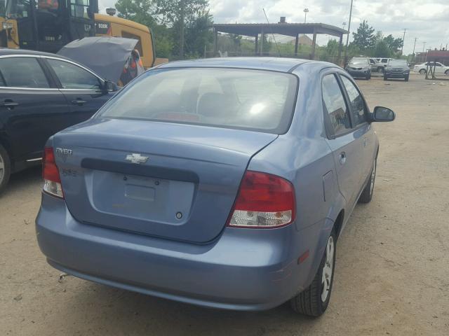KL1TD56636B631145 - 2006 CHEVROLET AVEO BASE Mavi foto 4