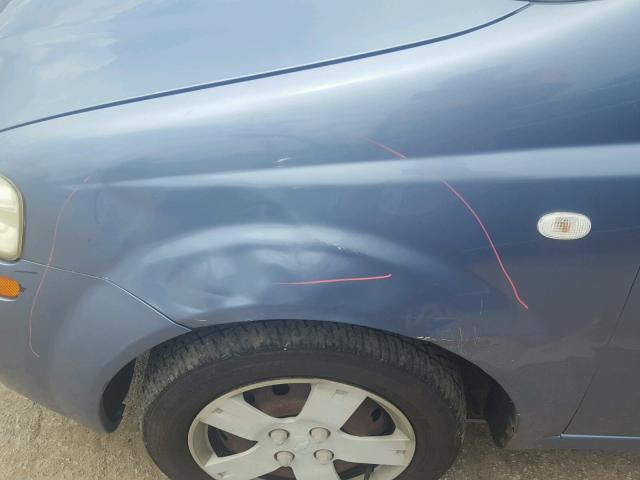 KL1TD56636B631145 - 2006 CHEVROLET AVEO BASE Mavi foto 9