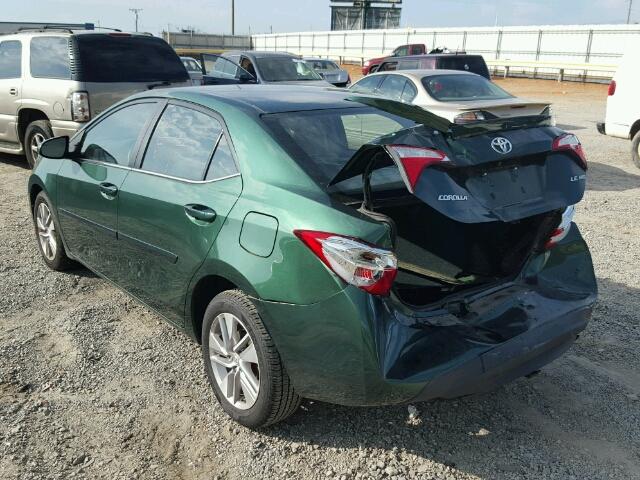 2T1BPRHEXEC063967 - 2014 TOYOTA COROLLA EC 绿色 照片 3