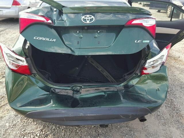 2T1BPRHEXEC063967 - 2014 TOYOTA COROLLA EC GREEN photo 9