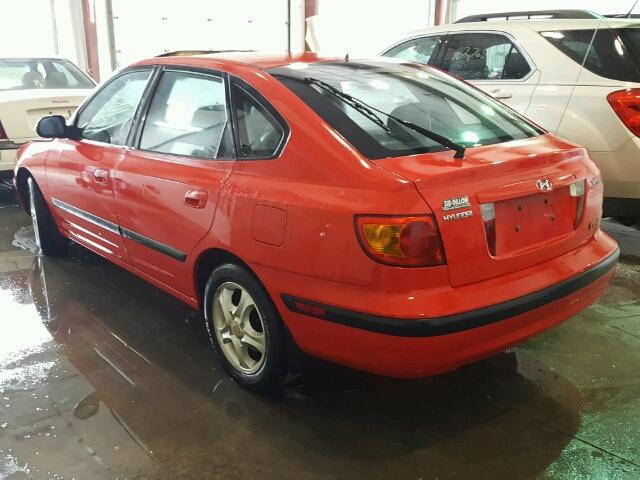 KMHDN55D52U036320 - 2002 HYUNDAI ELANTRA GL RED photo 3