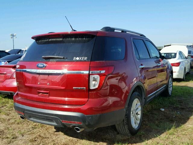 1FM5K7D84FGB89031 - 2015 FORD EXPLORER RED photo 4