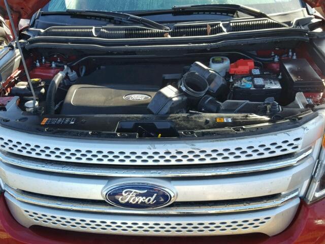 1FM5K7D84FGB89031 - 2015 FORD EXPLORER RED photo 7