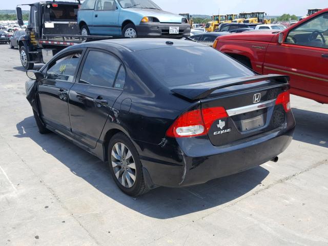 1HGFA16959L014881 - 2009 HONDA CIVIC EXL 黑色 照片 3