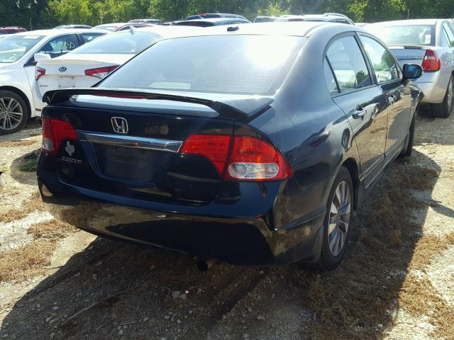 1HGFA16959L014881 - 2009 HONDA CIVIC EXL 黑色 照片 4