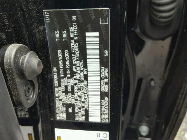 JTEBU5JR4J5520189 - 2018 TOYOTA 4RUNNER SR BLACK photo 10