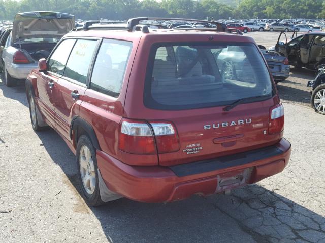 JF1SF65632H723102 - 2002 SUBARU FORESTER S RED photo 3