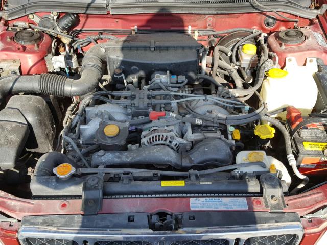 JF1SF65632H723102 - 2002 SUBARU FORESTER S RED photo 7