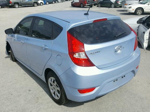 KMHCT5AEXDU127862 - 2013 HYUNDAI ACCENT GLS BLUE photo 3