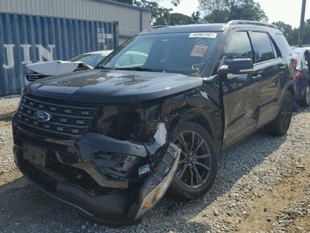 1FM5K7D85HGA91757 - 2017 FORD EXPLORER X BLACK photo 2