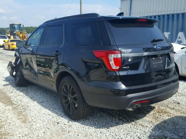 1FM5K7D85HGA91757 - 2017 FORD EXPLORER X BLACK photo 3