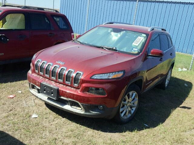 1C4PJMDB2GW240138 - 2016 JEEP CHEROKEE RED photo 2