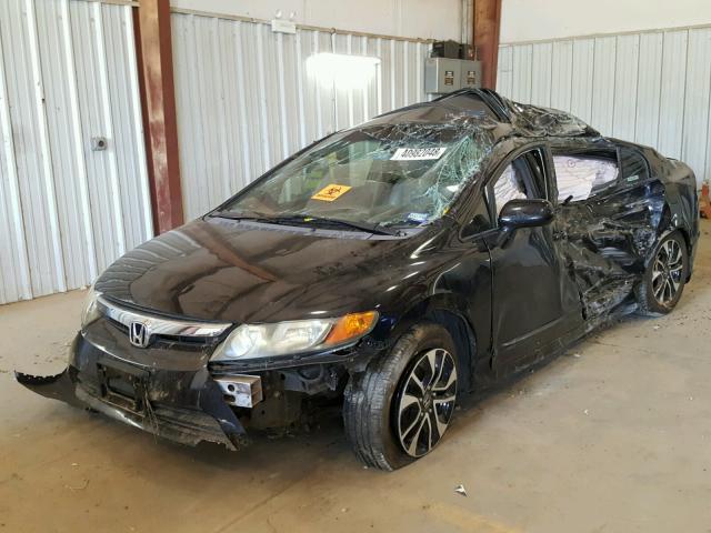 2HGFA16938H524819 - 2008 HONDA CIVIC EXL BLACK photo 2