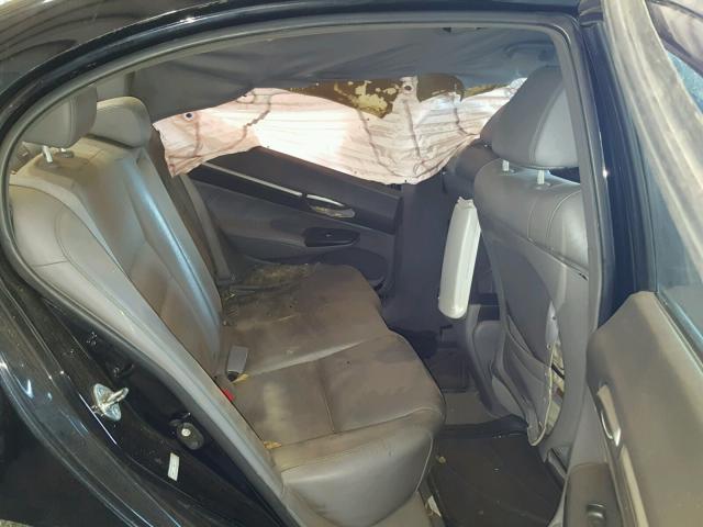 2HGFA16938H524819 - 2008 HONDA CIVIC EXL BLACK photo 6