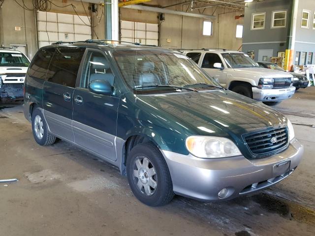 KNDUP131936424480 - 2003 KIA SEDONA EX GREEN photo 1