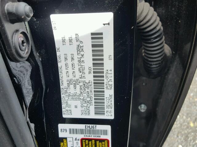 5TFRM5F11HX119137 - 2017 TOYOTA TUNDRA DOU BLACK photo 10