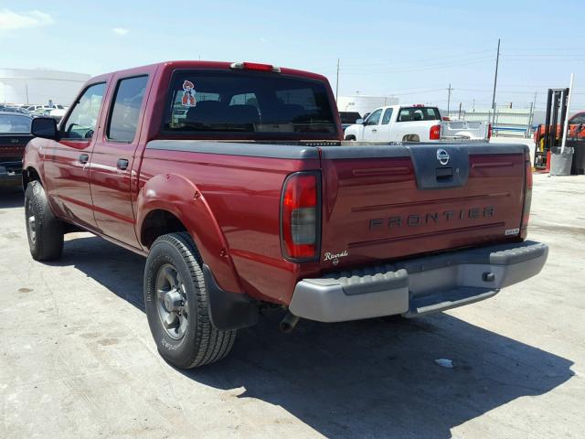 1N6ED27T14C468567 - 2004 NISSAN FRONTIER C RED photo 3