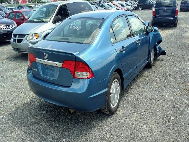 2HGFA1F49AH003517 - 2010 HONDA CIVIC DX-G BLUE photo 4