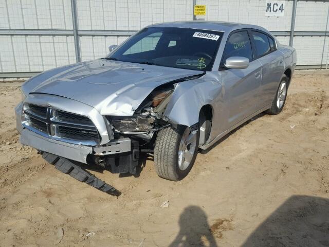 2C3CDXBG9CH185285 - 2012 DODGE CHARGER SILVER photo 2