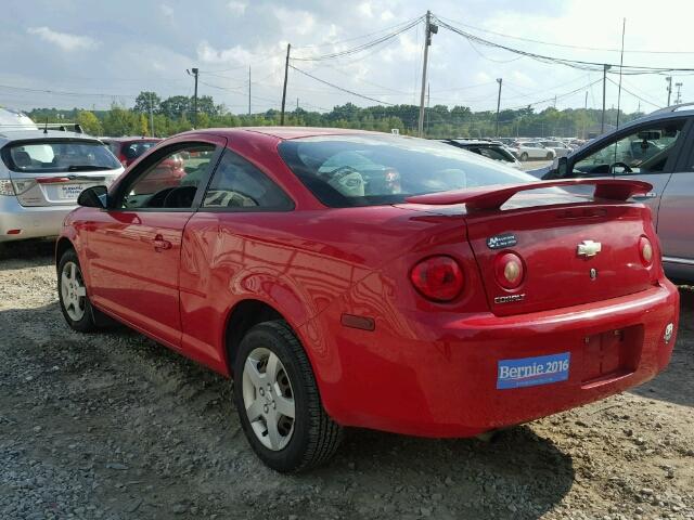 1G1AK12F257622497 - 2005 CHEVROLET COBALT RED photo 3