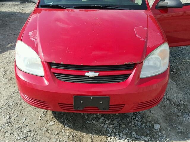 1G1AK12F257622497 - 2005 CHEVROLET COBALT RED photo 7