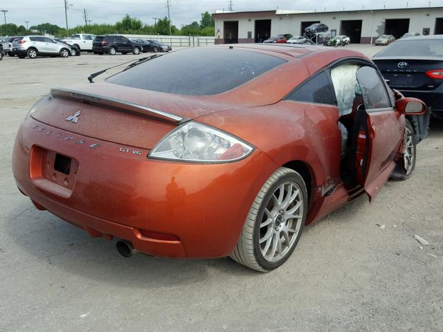 4A3AK34T76E014166 - 2006 MITSUBISHI ECLIPSE GT ORANGE photo 4