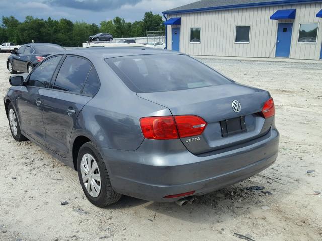 3VW2K7AJ4DM241062 - 2013 VOLKSWAGEN JETTA BASE Մոխրագույն լուսանկար 3