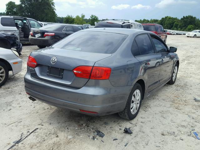 3VW2K7AJ4DM241062 - 2013 VOLKSWAGEN JETTA BASE Մոխրագույն լուսանկար 4