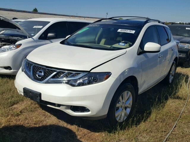 JN8AZ1MU8DW209393 - 2013 NISSAN MURANO S WHITE photo 2