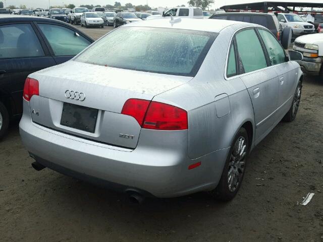 WAUAF78E26A133077 - 2006 AUDI A4 2.0 TUR SILVER photo 4