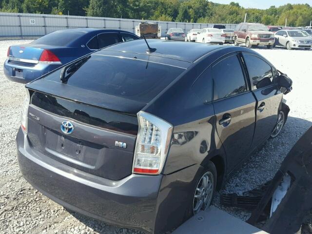 JTDKN3DU4A0105375 - 2010 TOYOTA PRIUS GRAY photo 4