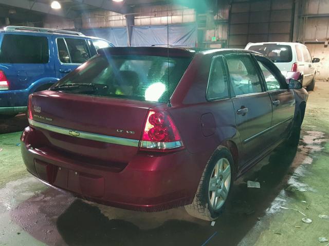 1G1ZT61886F296096 - 2006 CHEVROLET MALIBU MAX RED photo 4