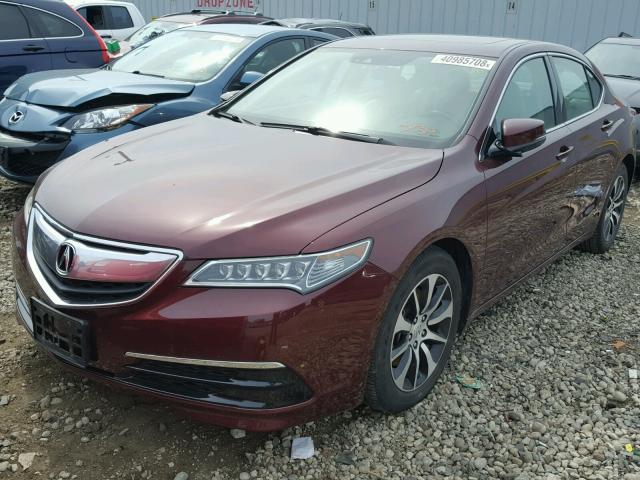 19UUB1F59FA003133 - 2015 ACURA TLX TECH BURGUNDY photo 2